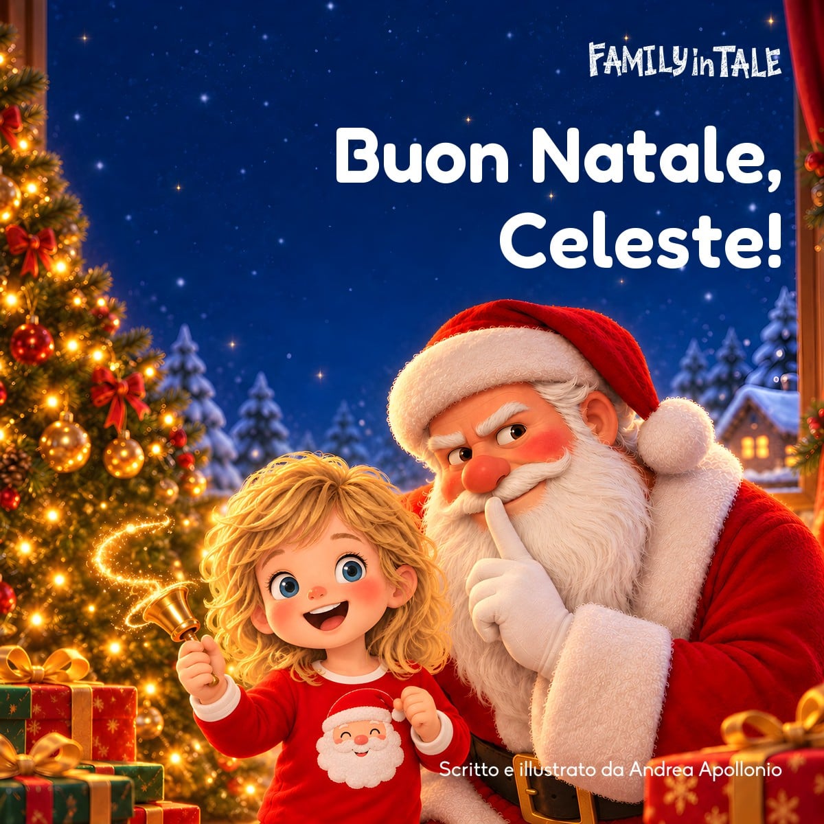 Libro di Natale personalizzato - Buon Natale, Celeste! Libro di Natale personalizzato: Buon Natale, Celeste! con Babbo Natale
